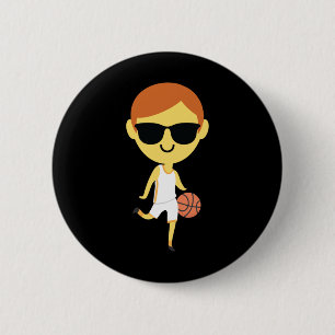 Basketball Boy Emoji 1  6 Cm Round Badge
