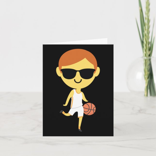 Basketball Boy Emoji 1  Card (Front)