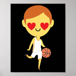 Basketball Boy Emoji  Poster