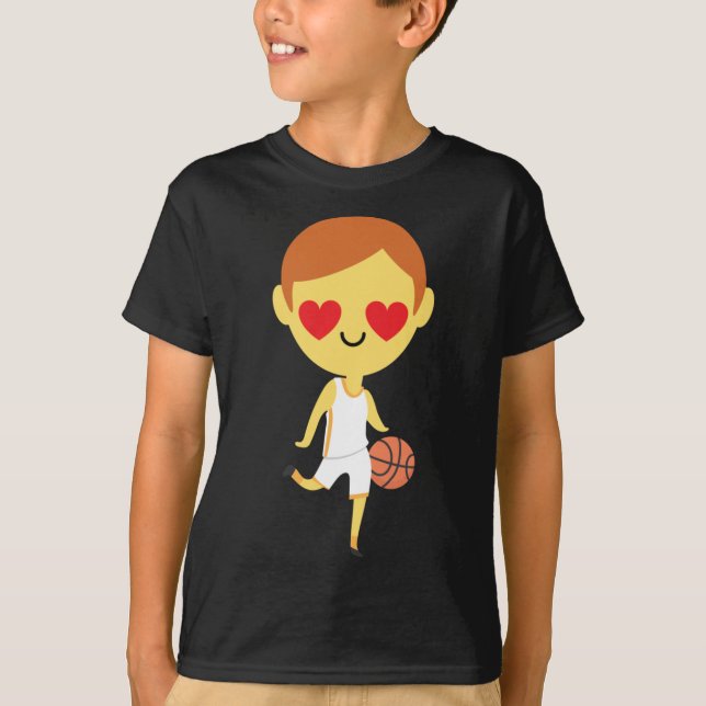 Basketball Boy Emoji  T-Shirt (Front)
