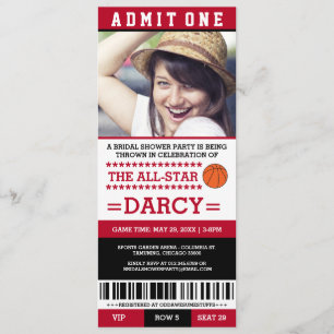 Basketball Bridal Shower Party Invites