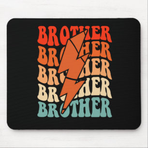 Basketball Brother Retro Groovy Lightning Bolt Fat Mouse Mat