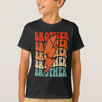 Basketball Brother Retro Groovy Lightning Bolt Fat