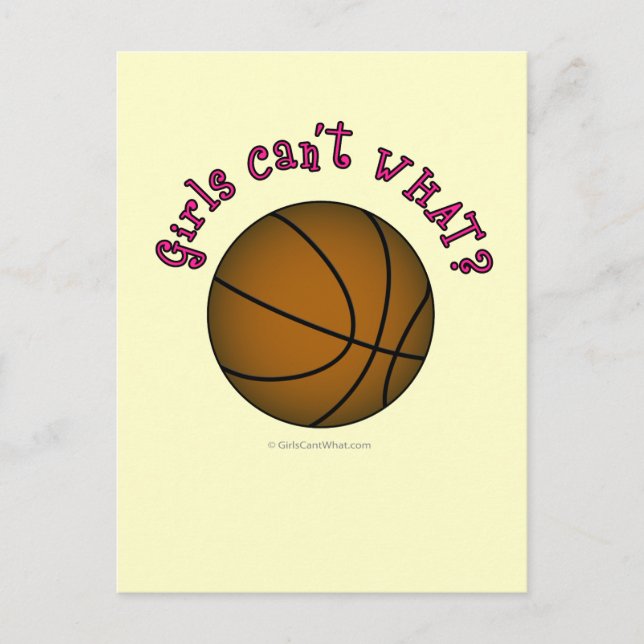 Basketball - Brown/Pink Postcard (Front)