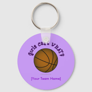 Basketball - Brown/Purple Key Ring