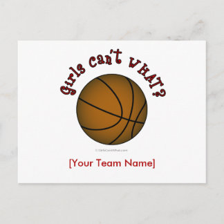 Basketball - Brown/Red Postcard