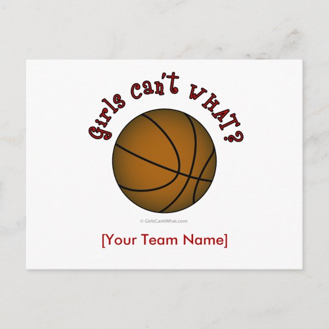 Basketball - Brown/Red Postcard (Front)