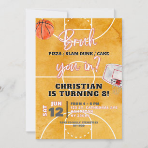 Basketball Bruh You In Teenager Boy Birthday Invitation