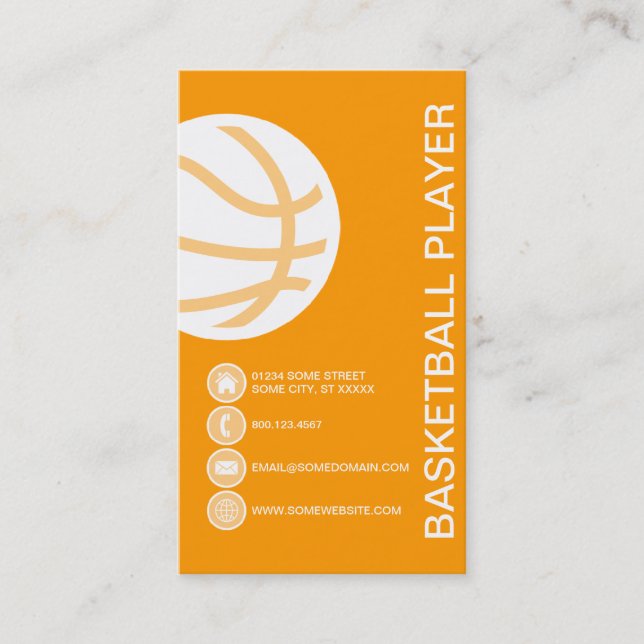 BASKETBALL bubbles Business Card (Front)