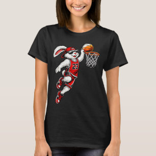Basketball Bunny Easter Funny Dunking Rabbit Sport T-Shirt