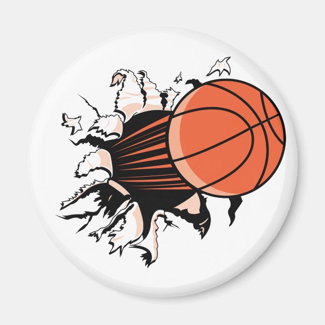 Basketball Burst Magnet (Front)