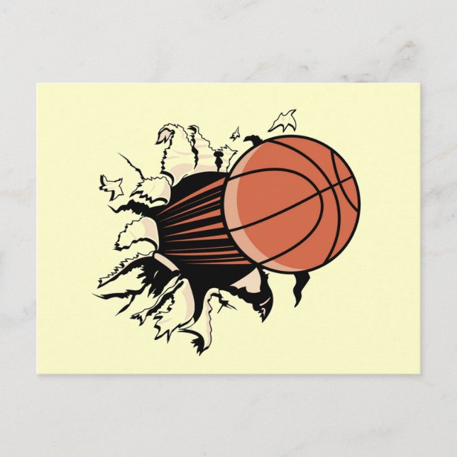 Basketball Burst T-shirts and Gifts Postcard (Front)