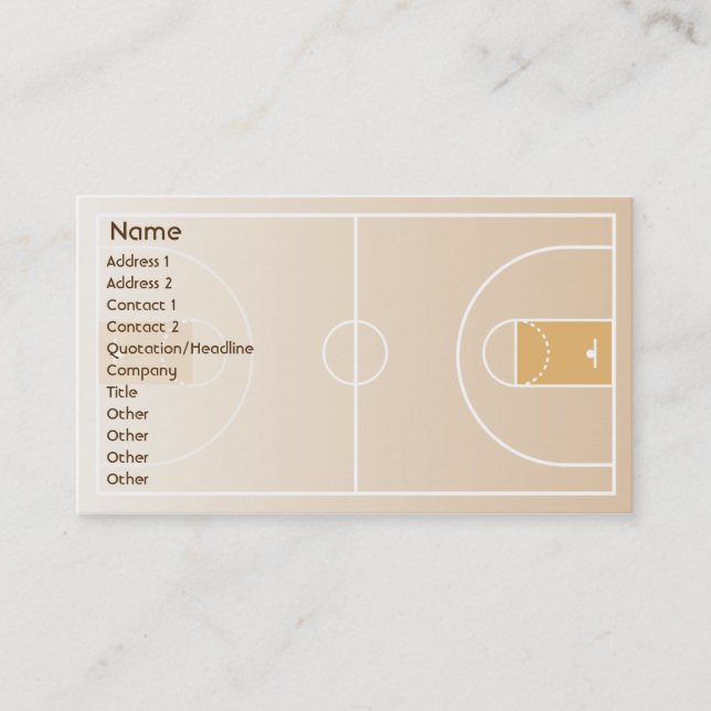 Basketball - Business Business Card (Front)