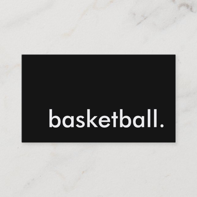 basketball. business card (Front)