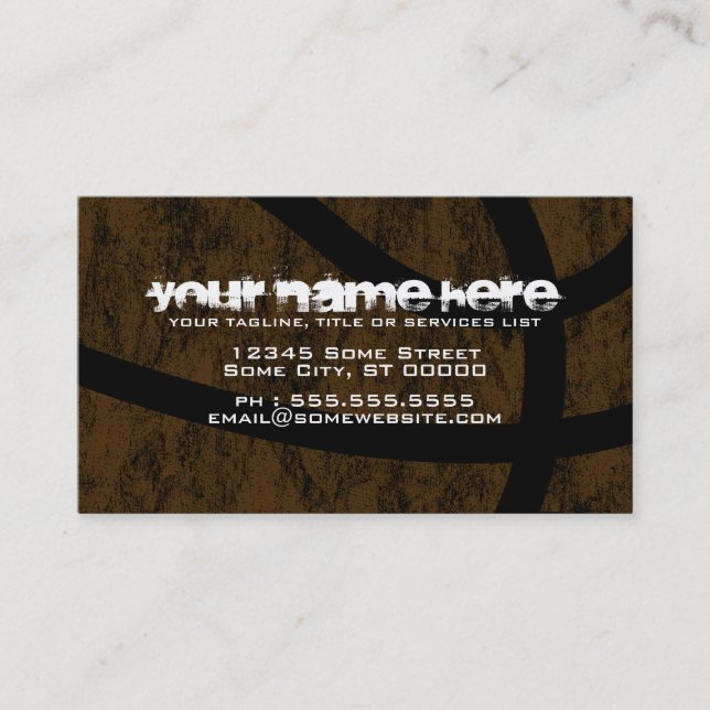 basketball business card (Front)