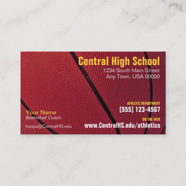 Basketball Business Cards (Front)