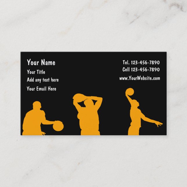 Basketball Business Cards (Front)
