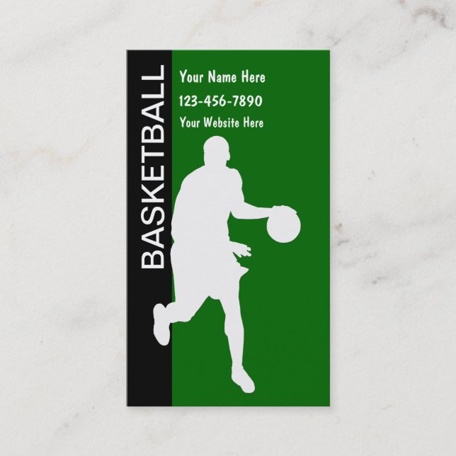Basketball Business Cards (Front)