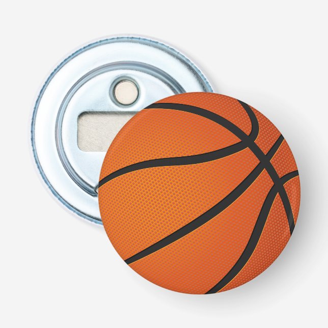 Basketball Button Bottle Opener (Front)