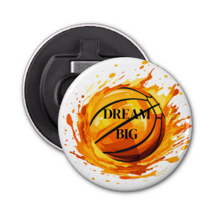 Basketball Button Bottle Opener