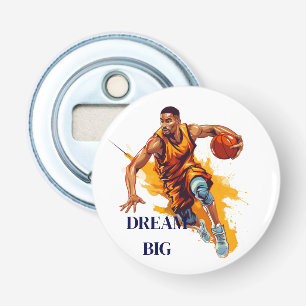 Basketball Button Bottle Opener