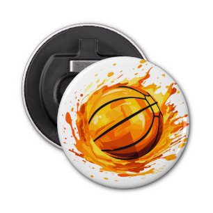 Basketball Button Bottle Opener
