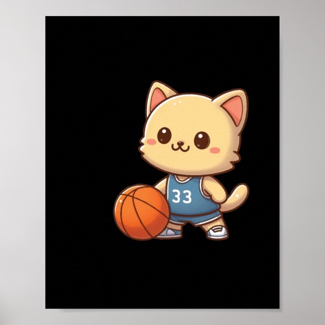 Basketball Cat Ba  Poster (Front)