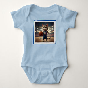 Basketball Cat, Baby Bodysuit