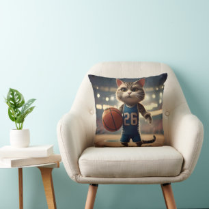 Basketball Cat,  Cushion