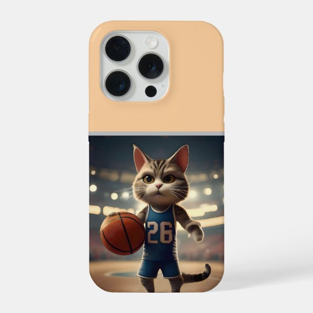 Basketball Cat, iPhone Case (Back)