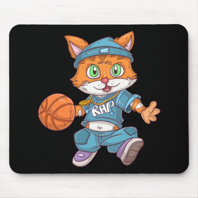 Basketball Cat  Mouse Mat (Front)