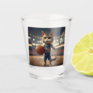 Basketball Cat, Shot Glass