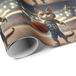 Basketball Cat,  Wrapping Paper