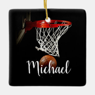 Basketball Ceramic Ornament