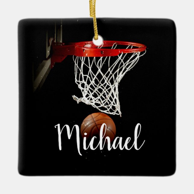 Basketball Ceramic Ornament (Front)