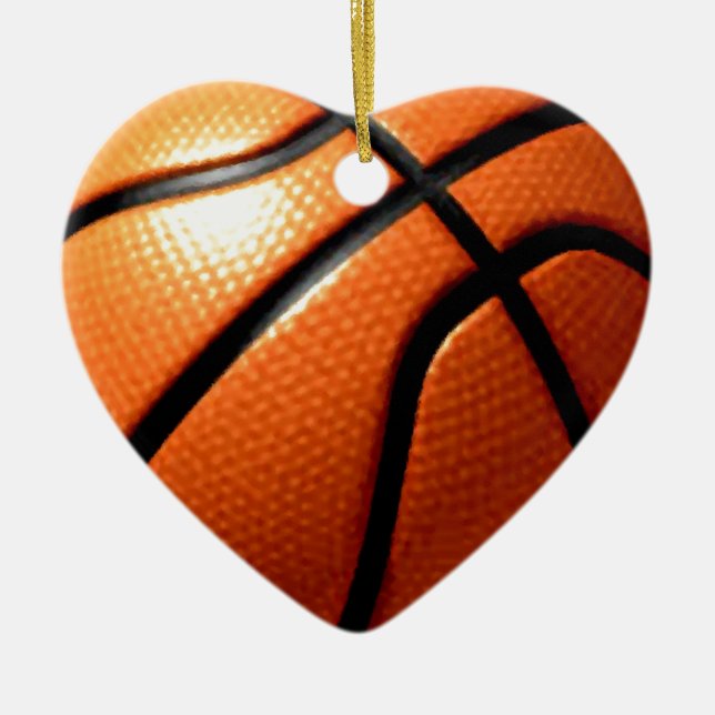 Basketball Ceramic Tree Decoration (Front)