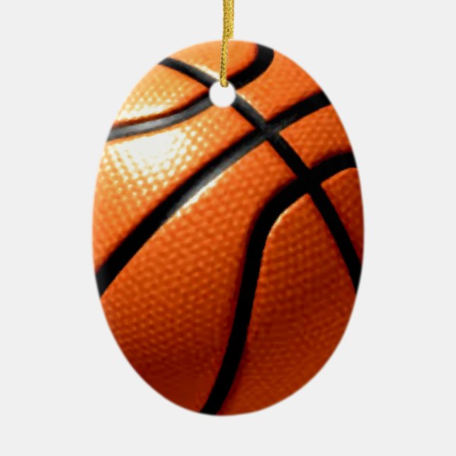 Basketball Ceramic Tree Decoration (Front)