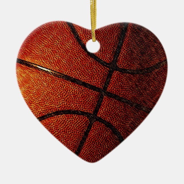 Basketball Ceramic Tree Decoration (Front)