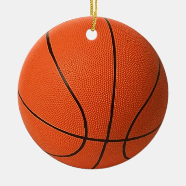 Basketball Ceramic Tree Decoration (Front)