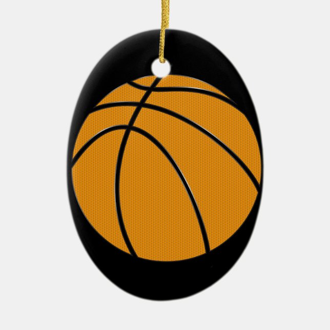 Basketball Ceramic Tree Decoration (Front)