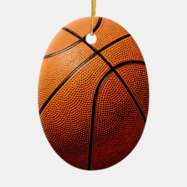 Basketball Ceramic Tree Decoration (Front)