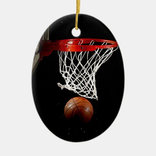 Basketball Ceramic Tree Decoration (Front)