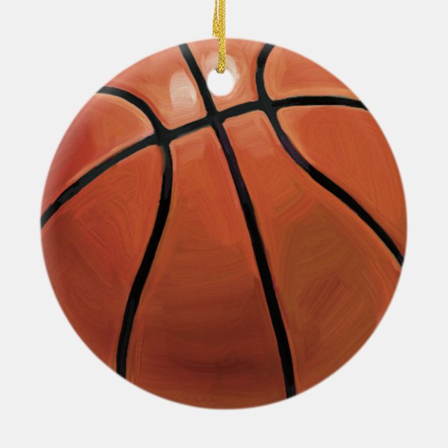 Basketball Ceramic Tree Decoration (Back)