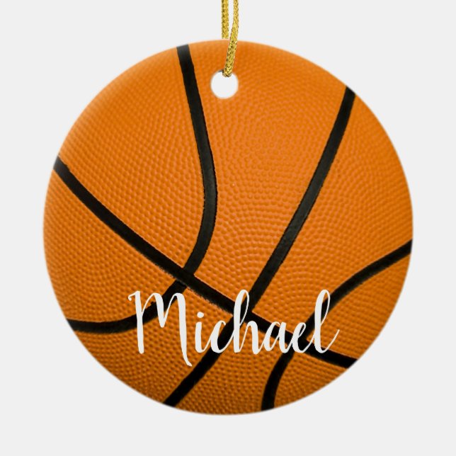 Basketball Ceramic Tree Decoration (Front)