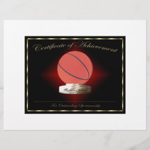 Basketball Certificate of Achievement Flyer
