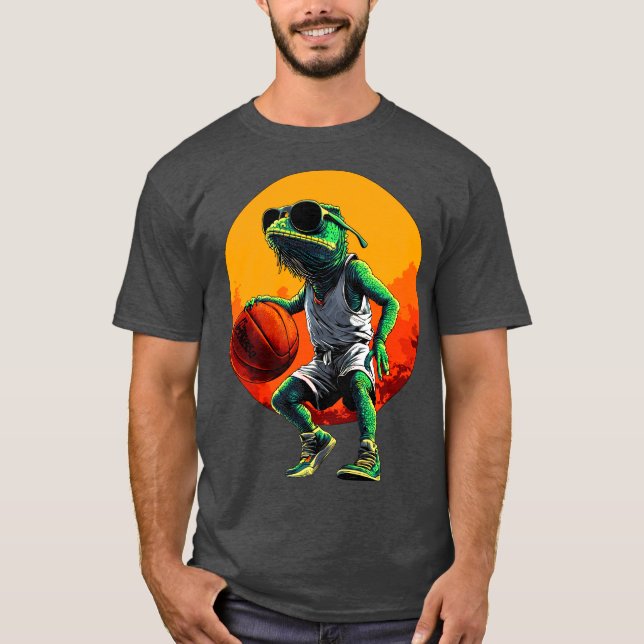 Basketball Chameleons T-Shirt (Front)
