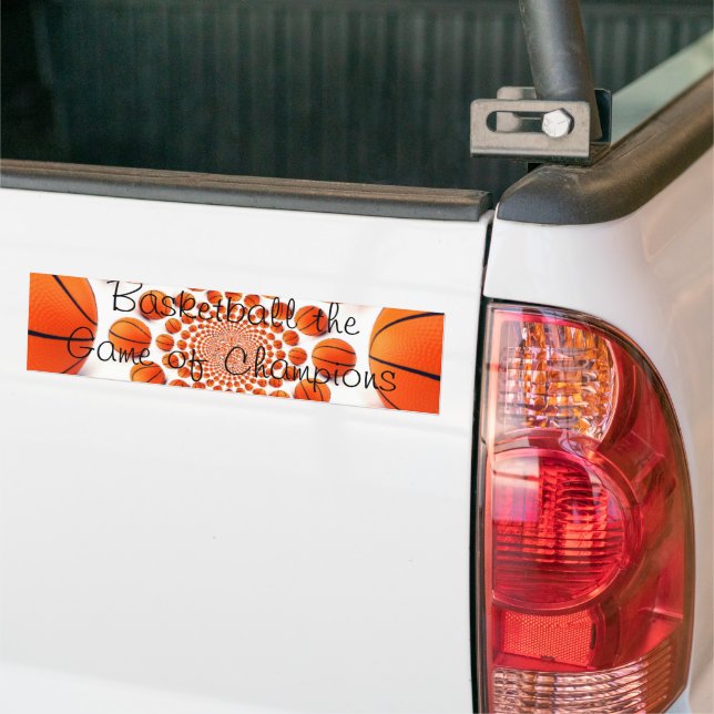 Basketball Champions Car Bumper Sticker (On Truck)