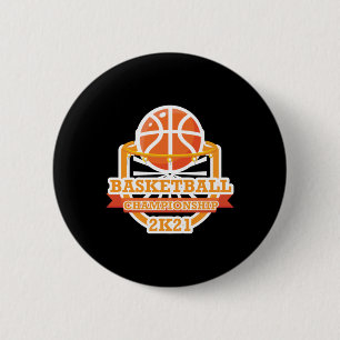 Basketball Championship Vintage  6 Cm Round Badge