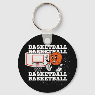 Basketball Character Hoop  Key Ring