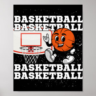 Basketball Character Hoop  Poster